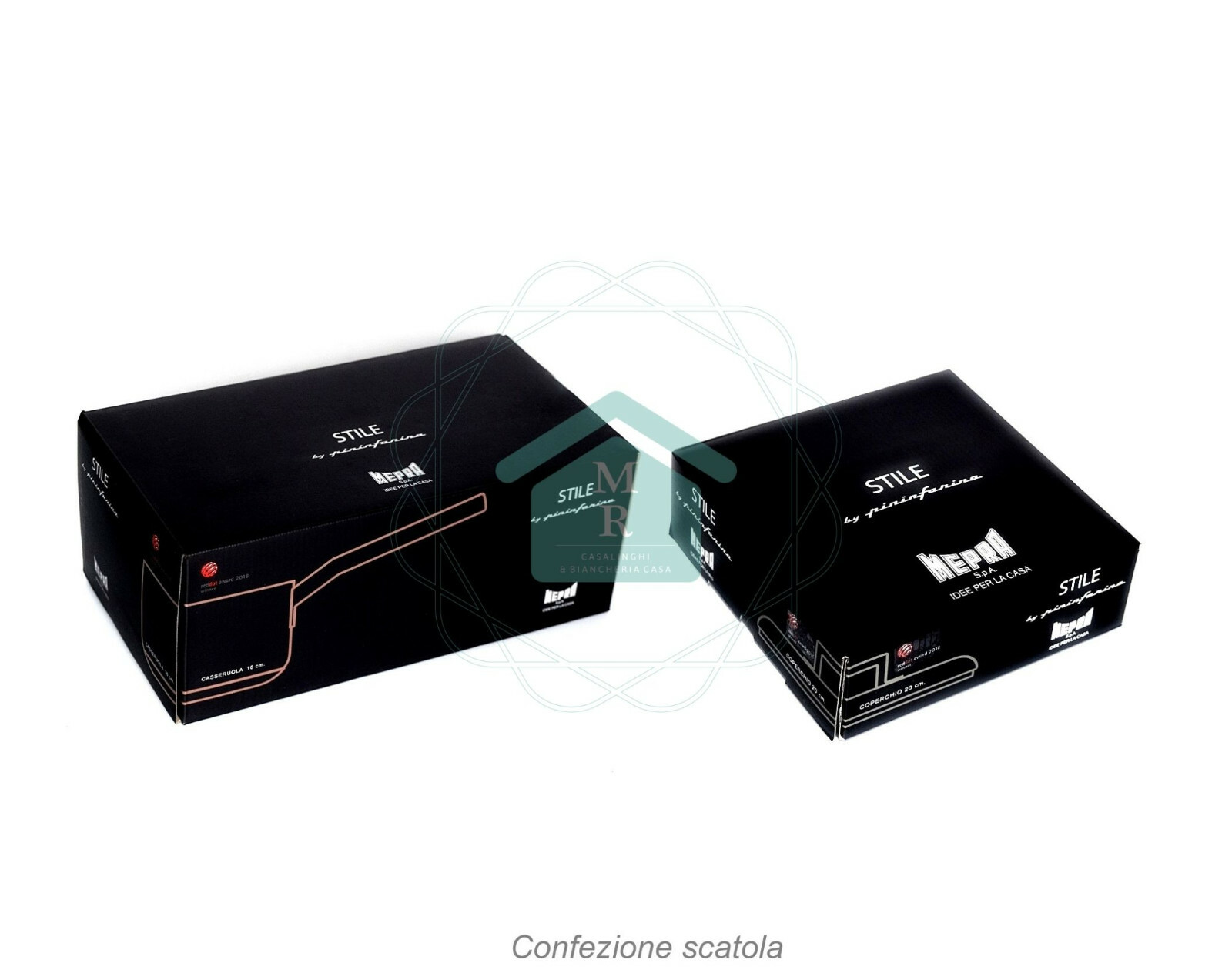 1 Handle Casserole with Lid Stainless Steel Style by Pininfarina Mepra