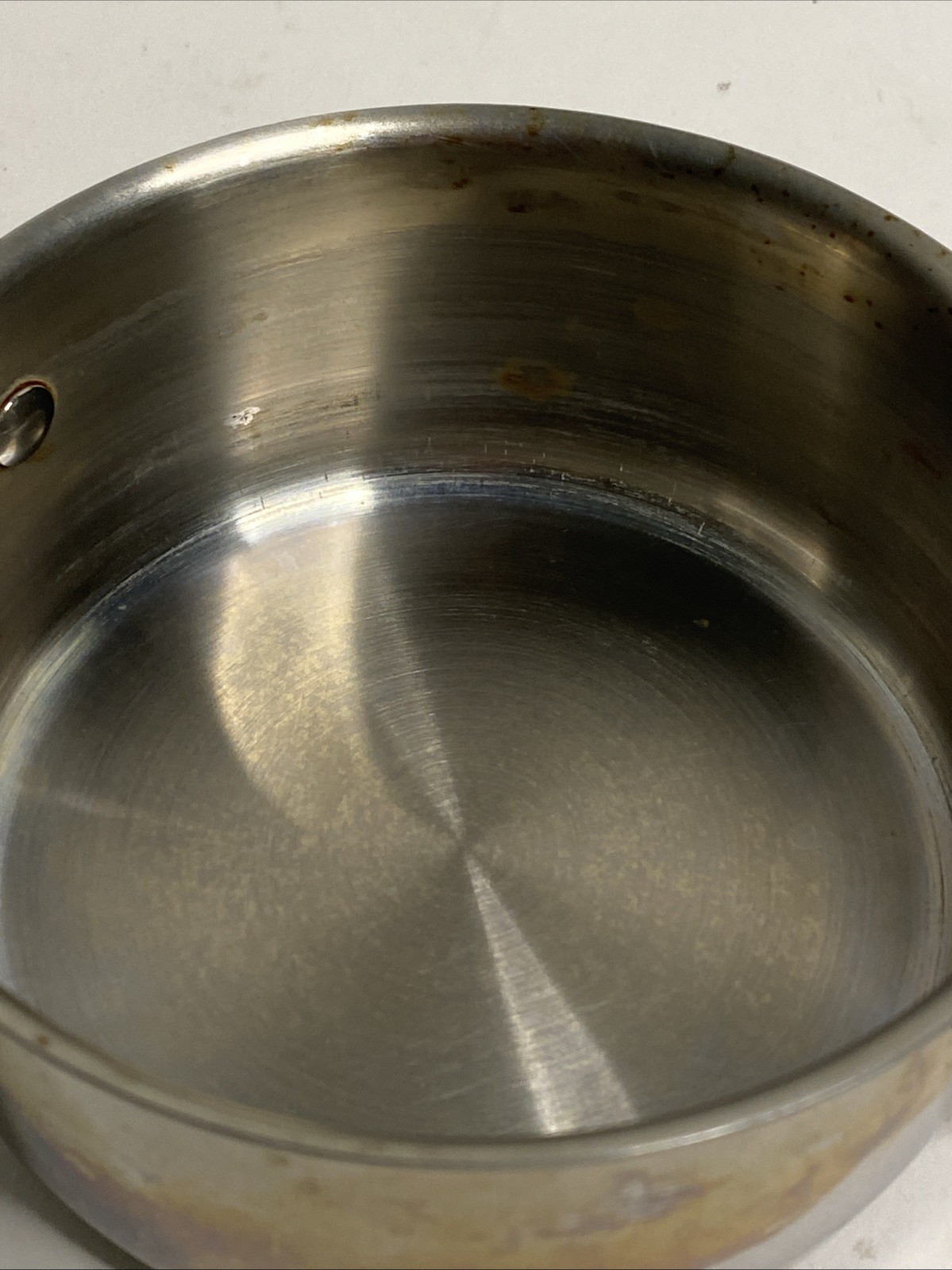 All-Clad Stainless Steel Mini Dutch Oven Cocotte Pot with Lid .5 Qt Heat Stains
