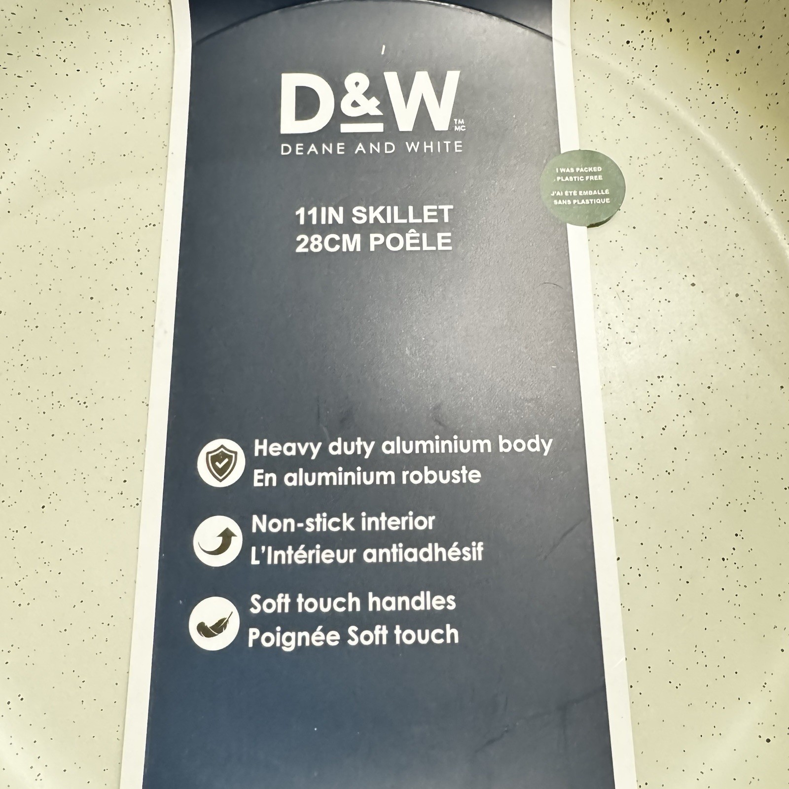 Deane & White D&W Set of 3 Light Grey Skillets Frying Pans 8″ 9.5″ 11″ Cookware