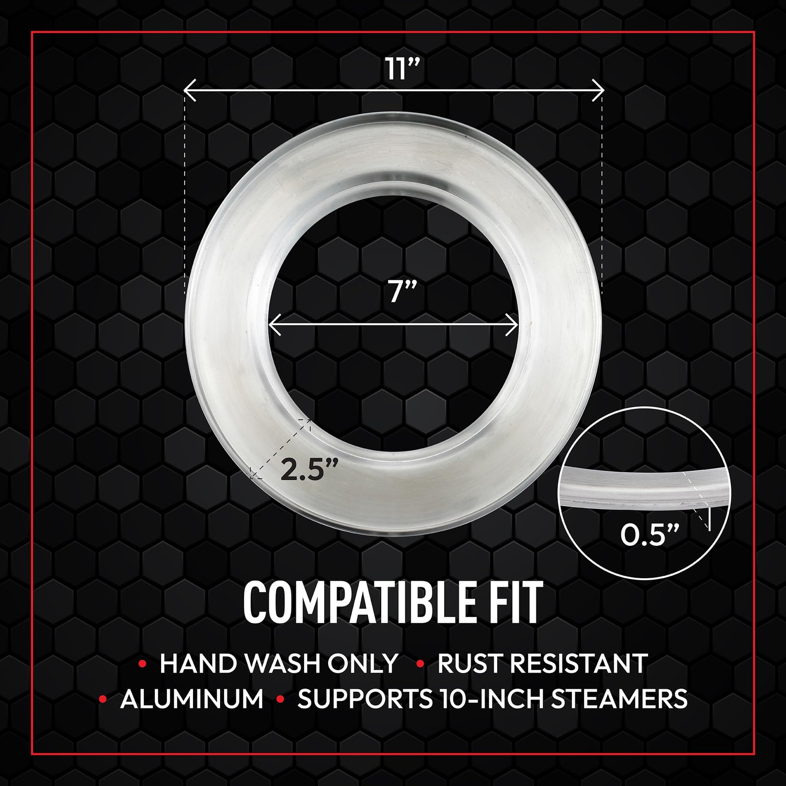 11 Inch Steaming Ring Pot Adapter Fits 8/9/10/11 Inch Steamers Dumpling Bao