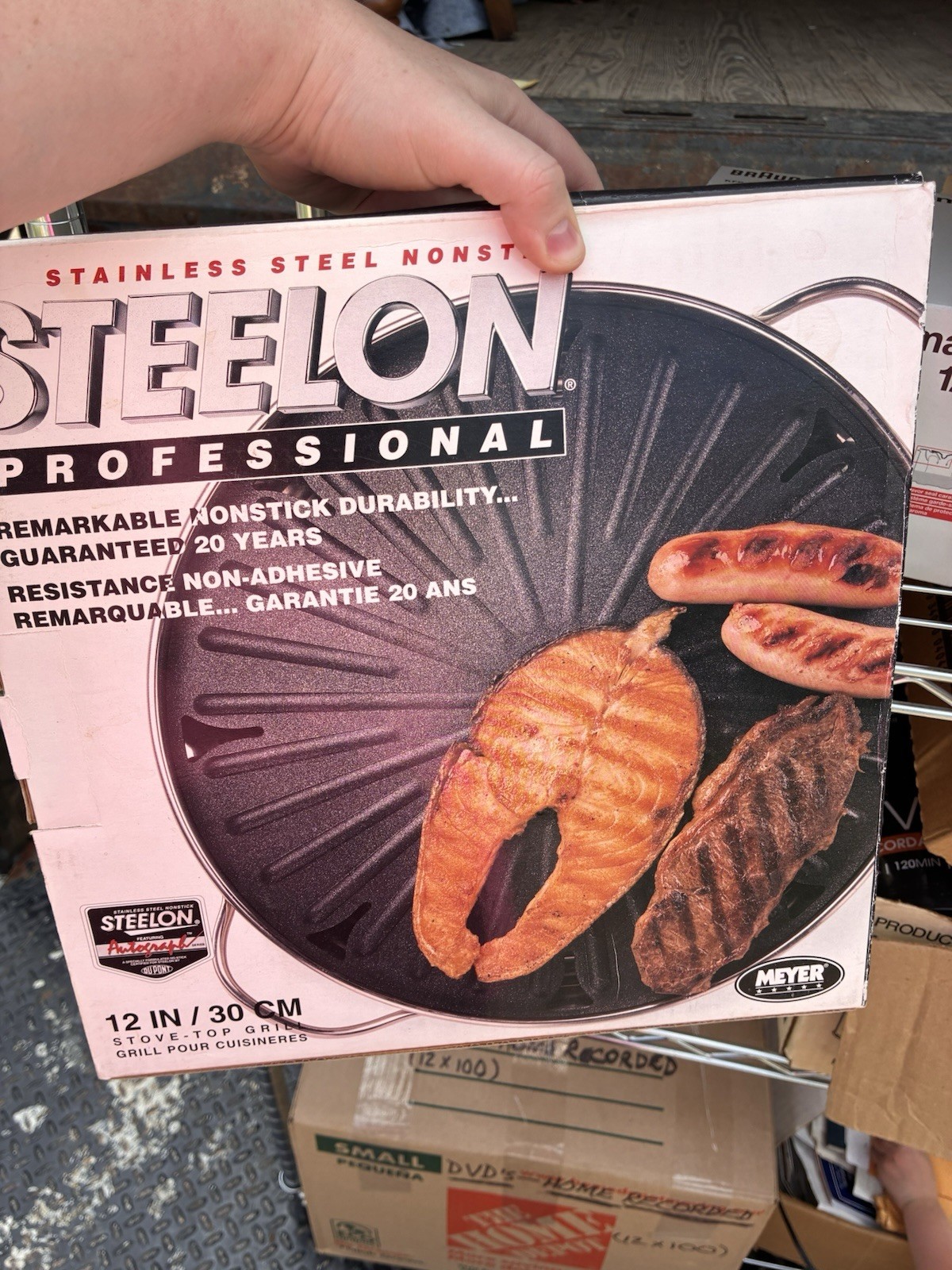 Steelon Professional 12in Stainless Steel Nonstick Round Grill Pan Gas/Electric