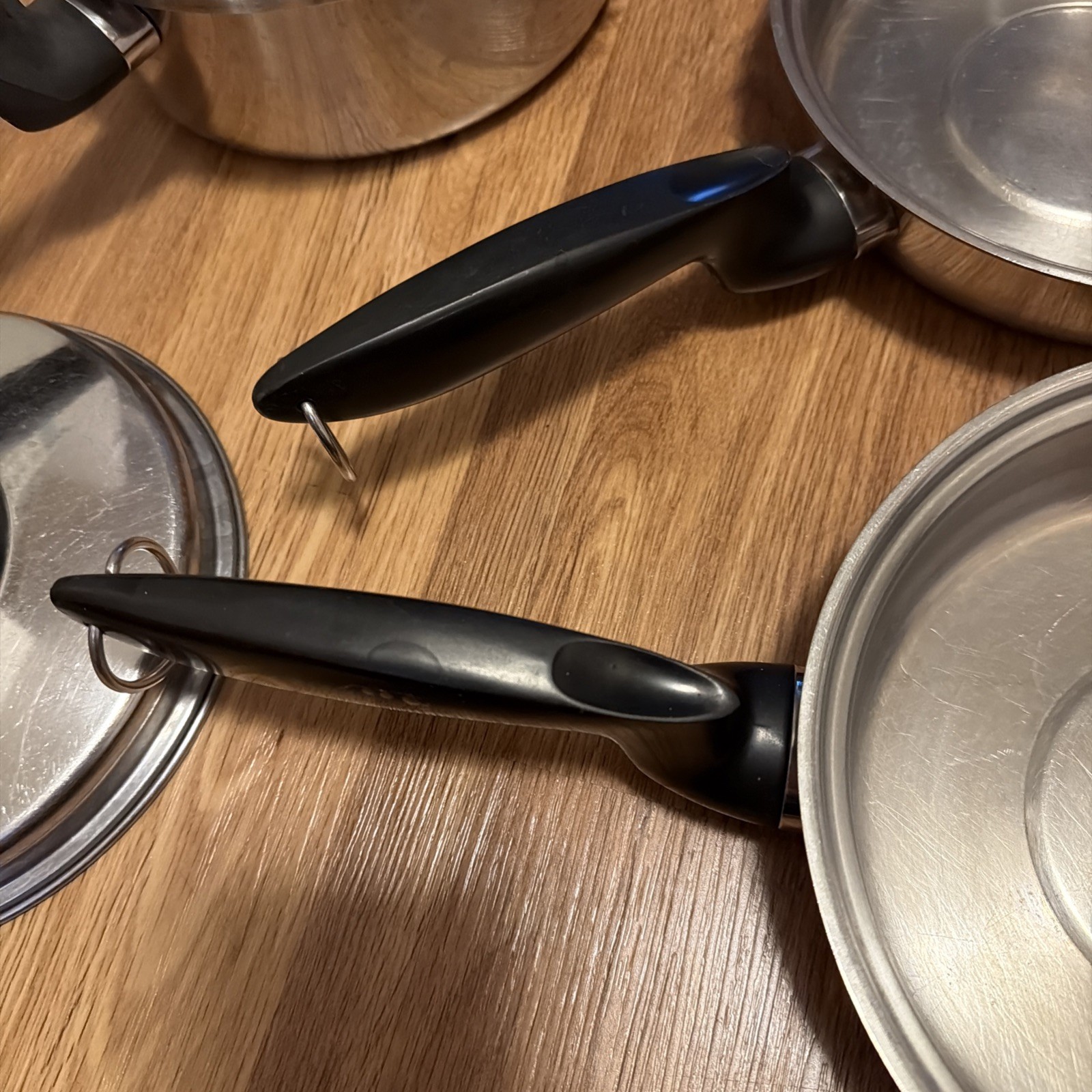 Deluxe Permanent Stainless Cookware Collection Sauce Pan And Skillets