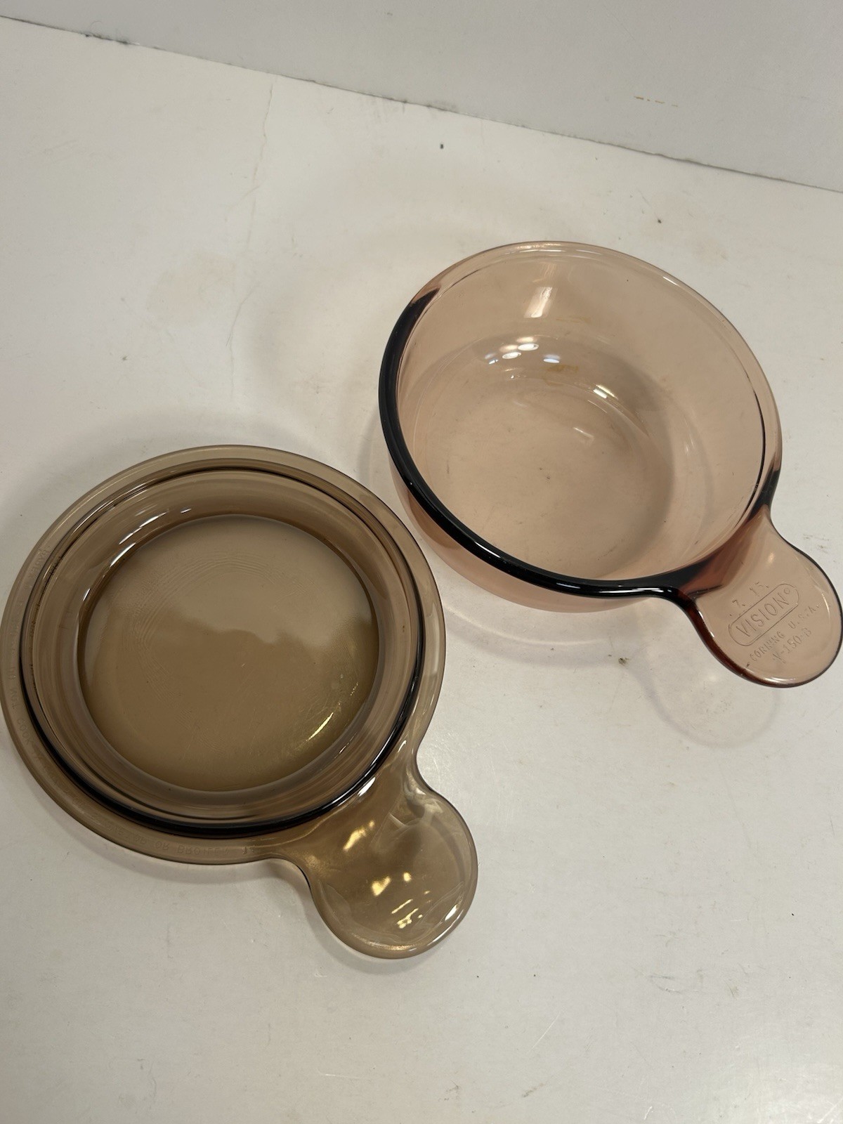 Corning Visions Amber V-150-B Grab-it Bowl with V-150-C Lid