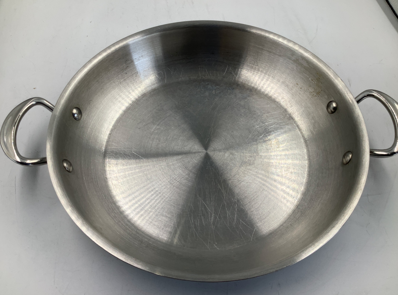Mauviel M’Cook 5-Ply Polished Stainless Steel Round Pan, 11-in