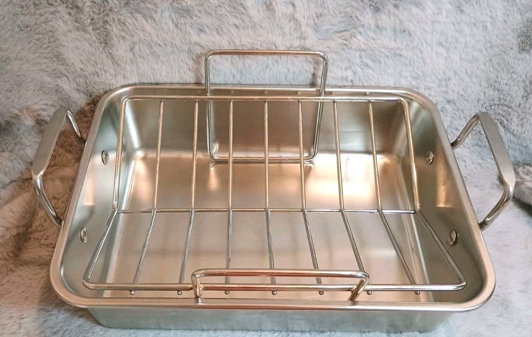 NEW Roasting Pan & Accessories by Wolfgang Puck Stainless 16.5″