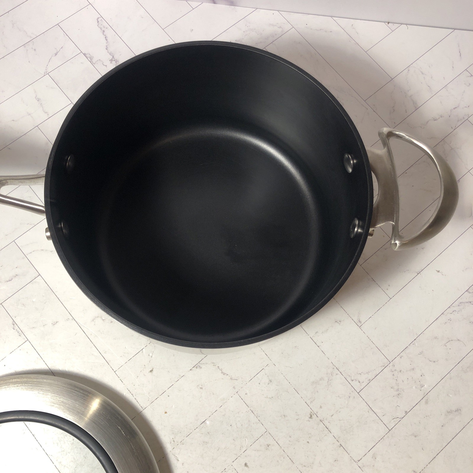 Scanpan Ctx M-03 3.25 Quart Sauce Pot Ceramic Titanium Induction w Lid CLEAN