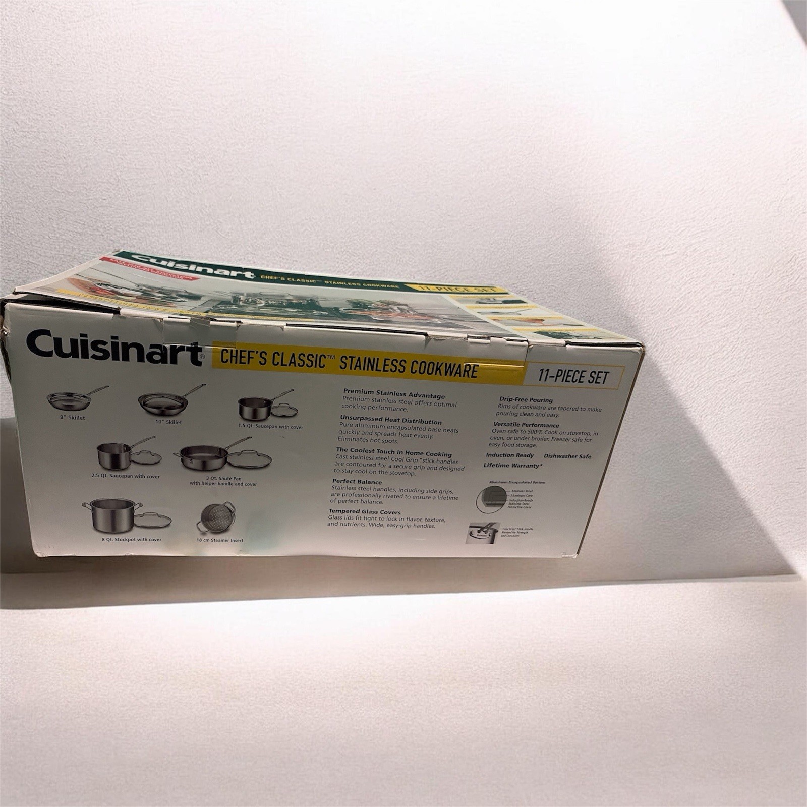 Cuisinart Chef’s Classic 11-Piece Stainless Pan Set Induction Oven 500°F 77-11G