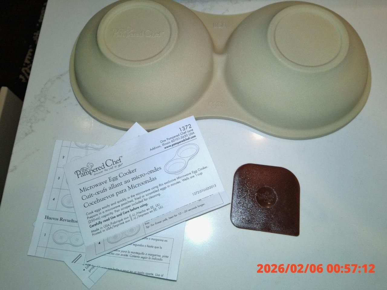 The Pampered Chef microwave egg cooker #1372 new in open box low fast shipping!