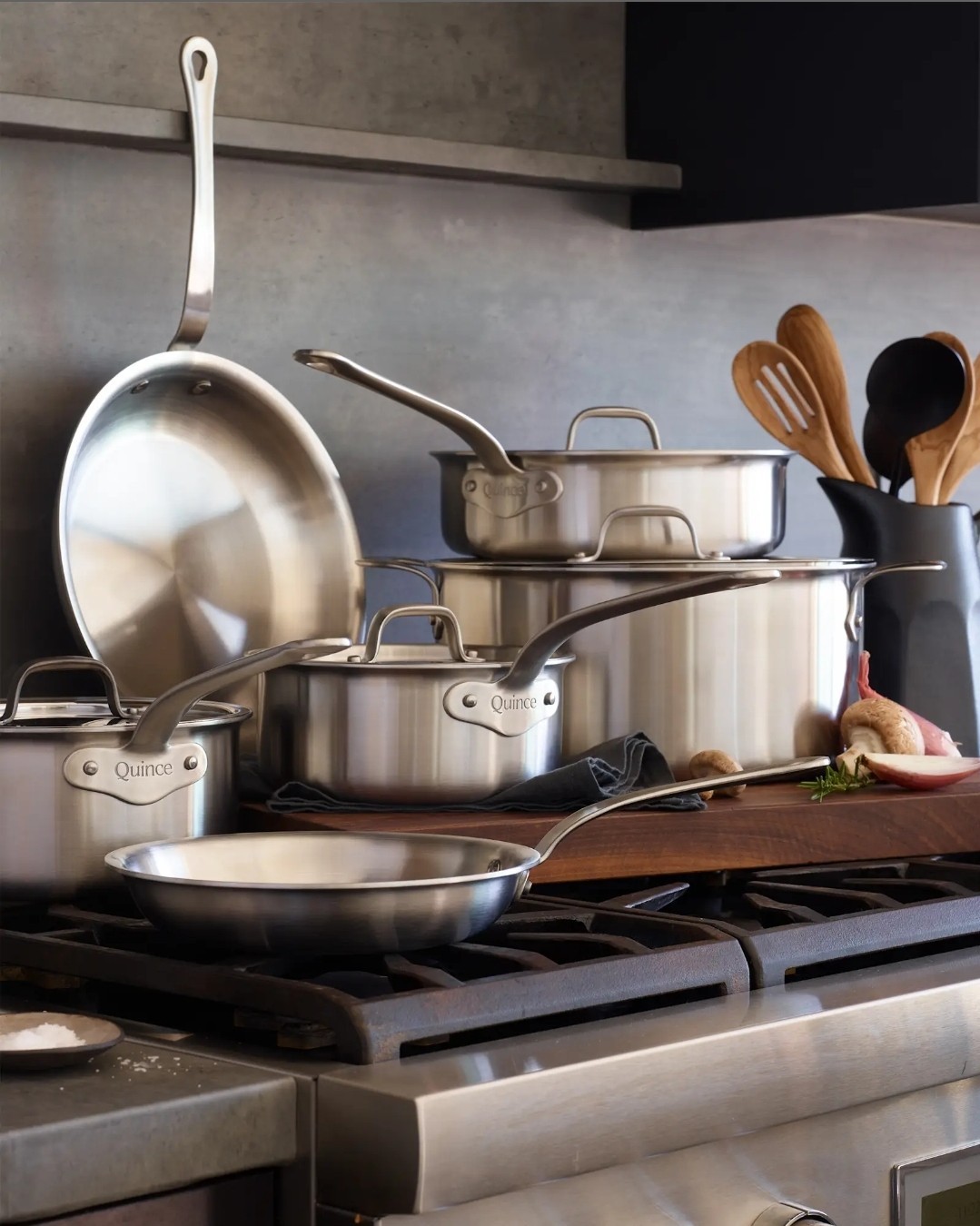 NWOT! Quince 5ply Stainless Steel Non-Toxic 10 Piece Cookware Set! (SCG)