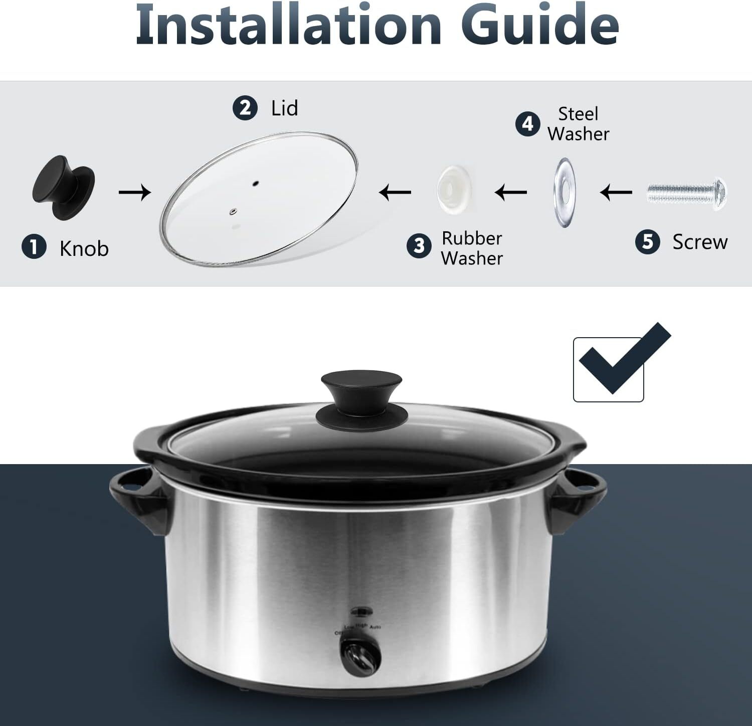 Walfos Universal Silicone Pot Lid Replacement Knob, Heat Resistant Pan Lid