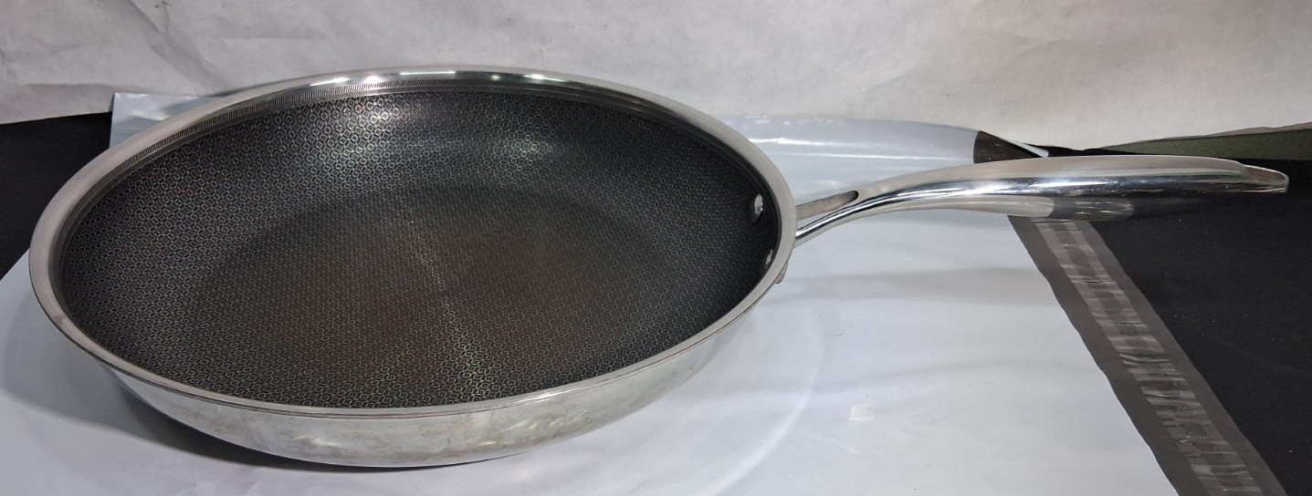 David Burke Frying Pan 12.5” Wide Tri-Ply Stainless Steel Nonstick