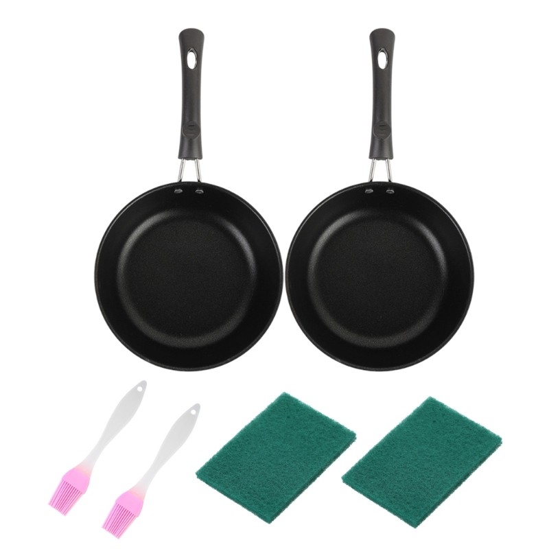 Double Mini Eggs Pans 12cm Nonstick Coated Induction Compatible Cooking Utensils
