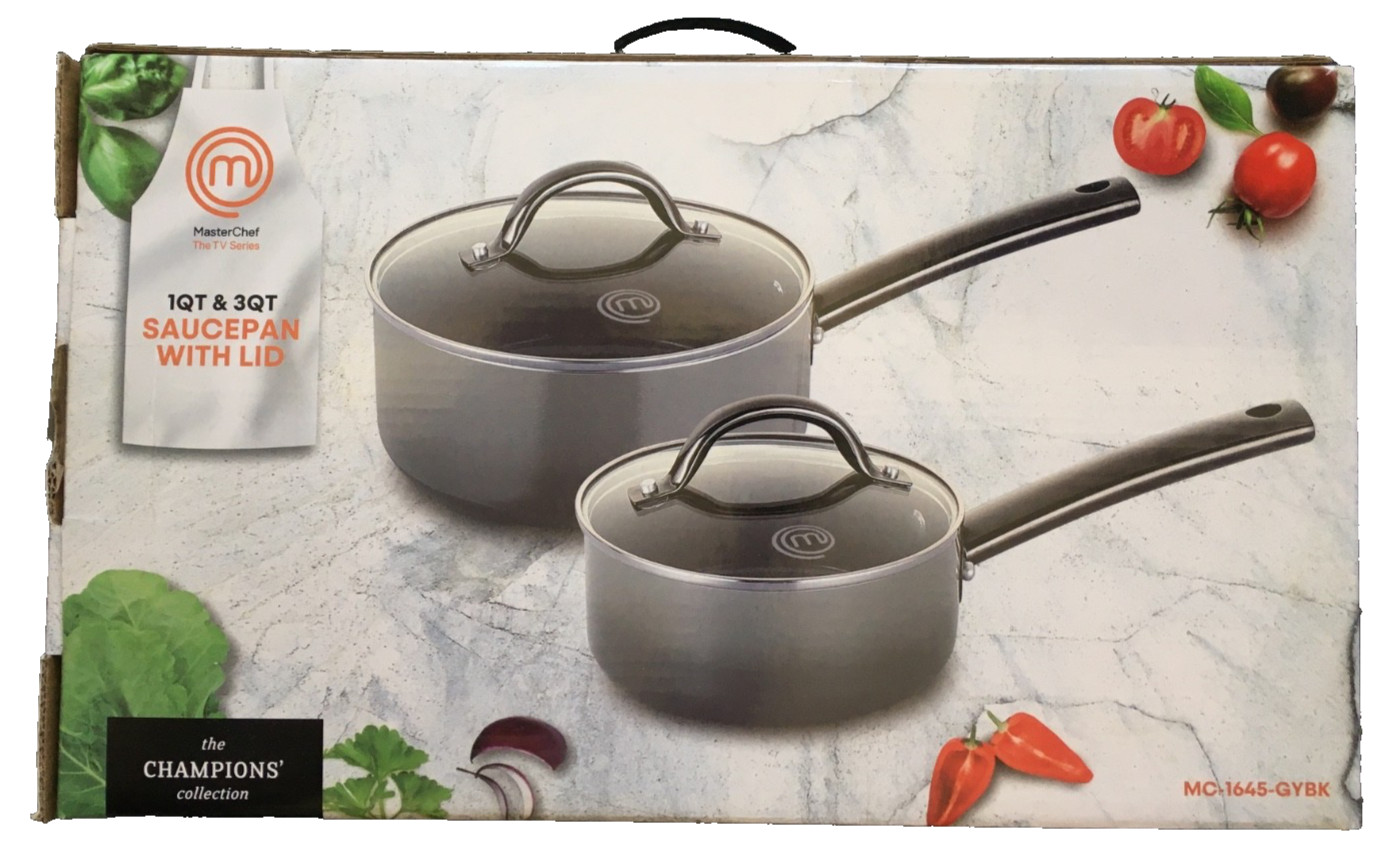 New Master Chef 1QT & 3QT Saucepan With Lid the CHAMPIONS collection