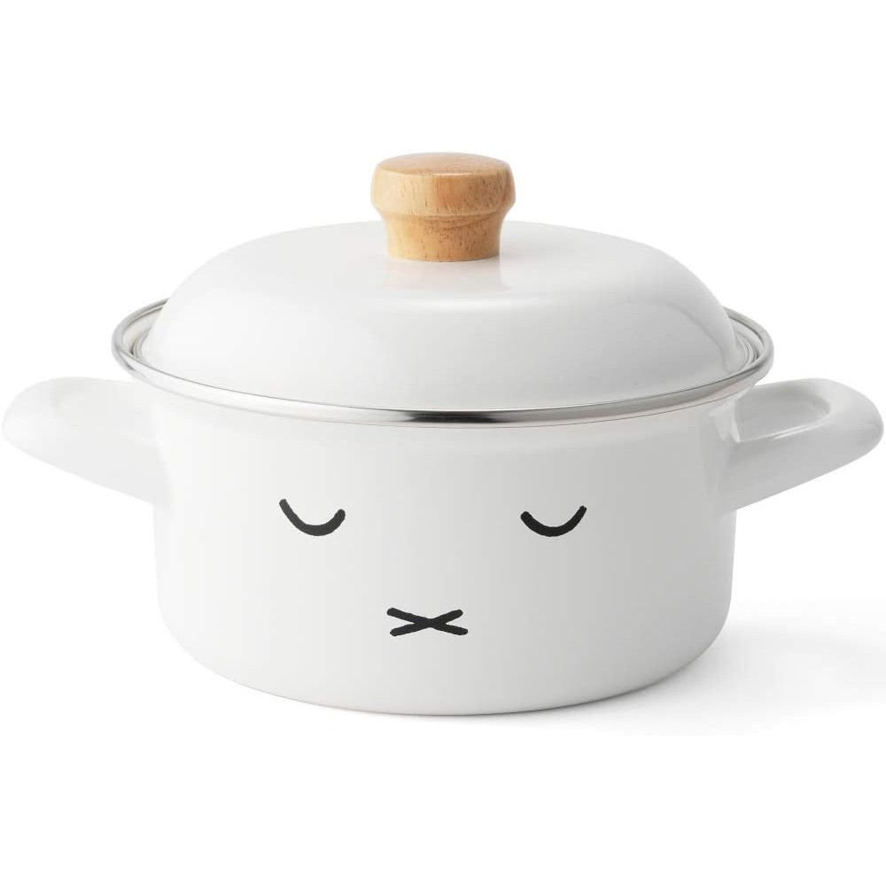[US Tax Paid] Fujihoro (Fuji Horo) Miffy Nijntje 15cm Enamel Casserole 1.4L NEW