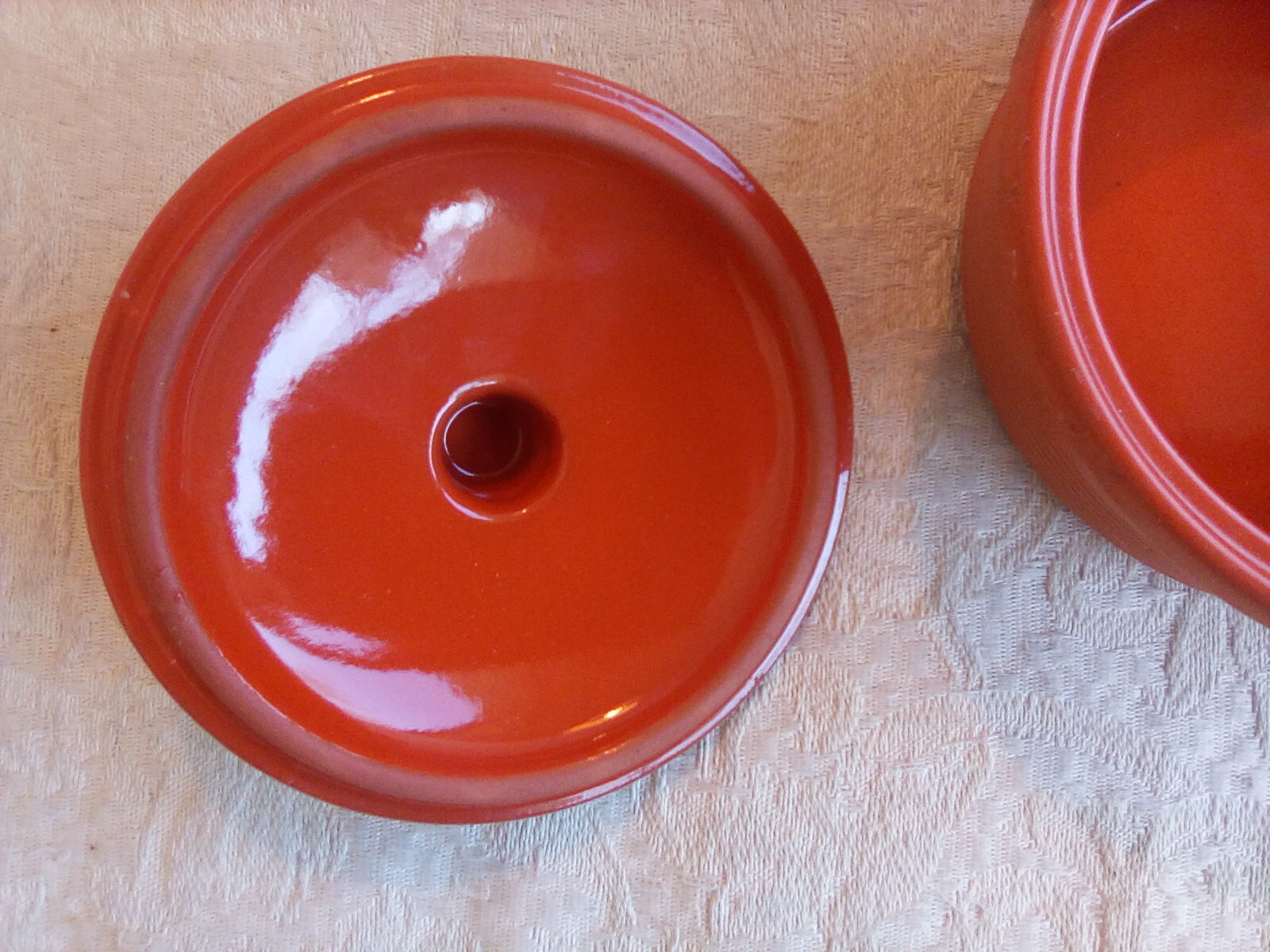 Graupera Terracotta Lidded Ramekin Small Baking Dish Made in Spain 4.5″ Across