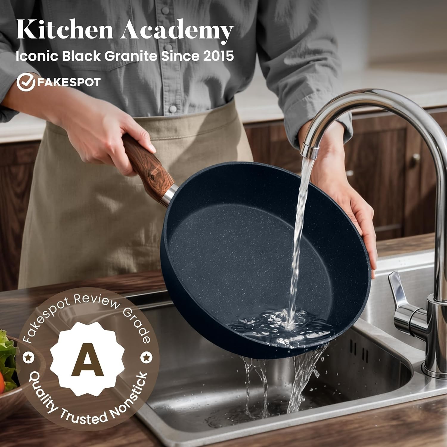 Ultra-Durable Nonstick Blue Granite Cookware Set – 12 Pieces for Healthy Cooking
