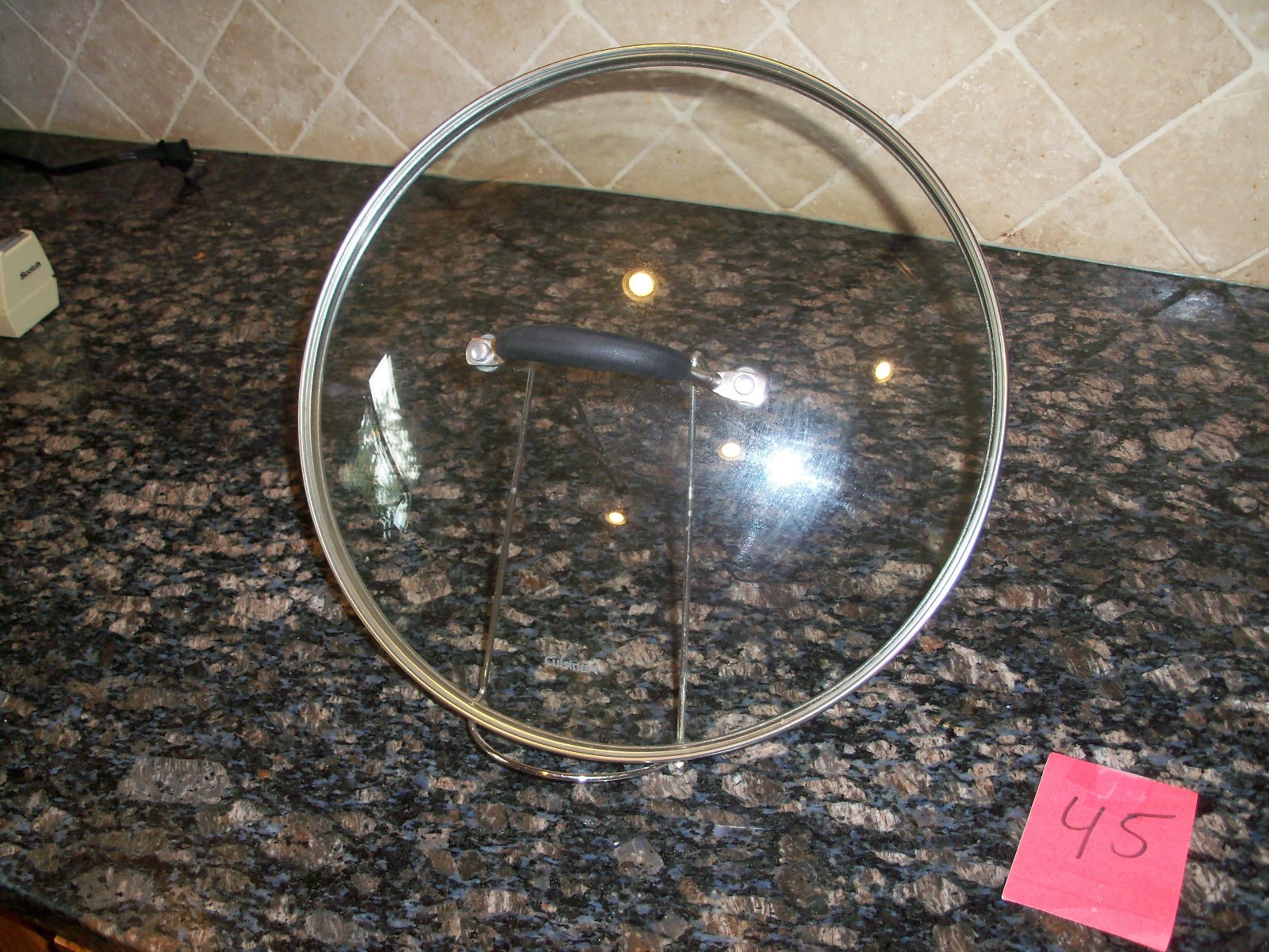 Cuisinart 12″ Replacement LID ONLY Glass lid for Saute Pan Skillet Black Handle