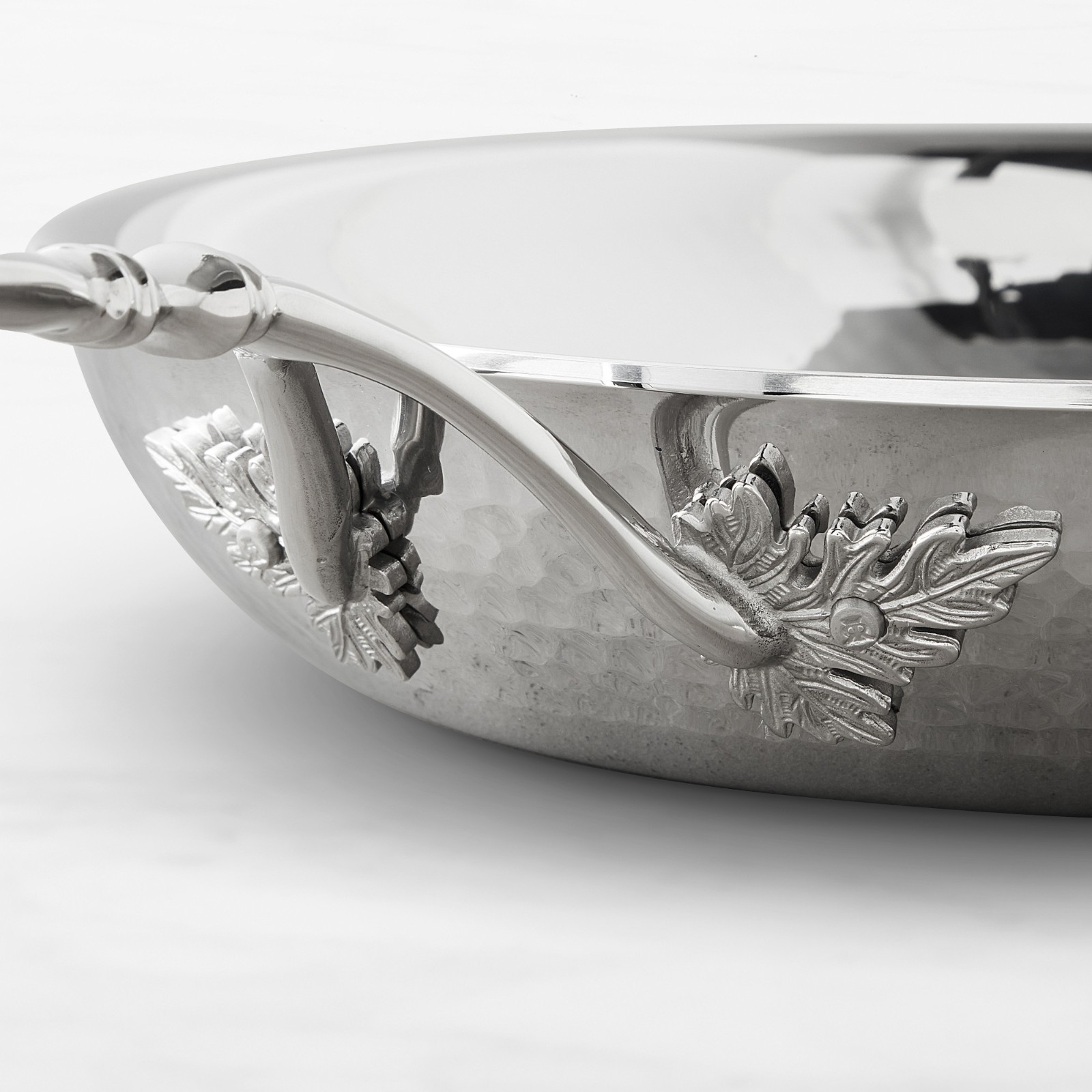 Ruffoni Opus Prima Hammered Stainless-Steel Fry Pans, 12″, Ships Free from US
