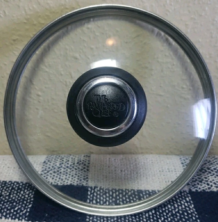 The Pampered Chef Replacement Glass Lid 6 1/4 Inch Inner Fit 6 1/2 Inch Outer