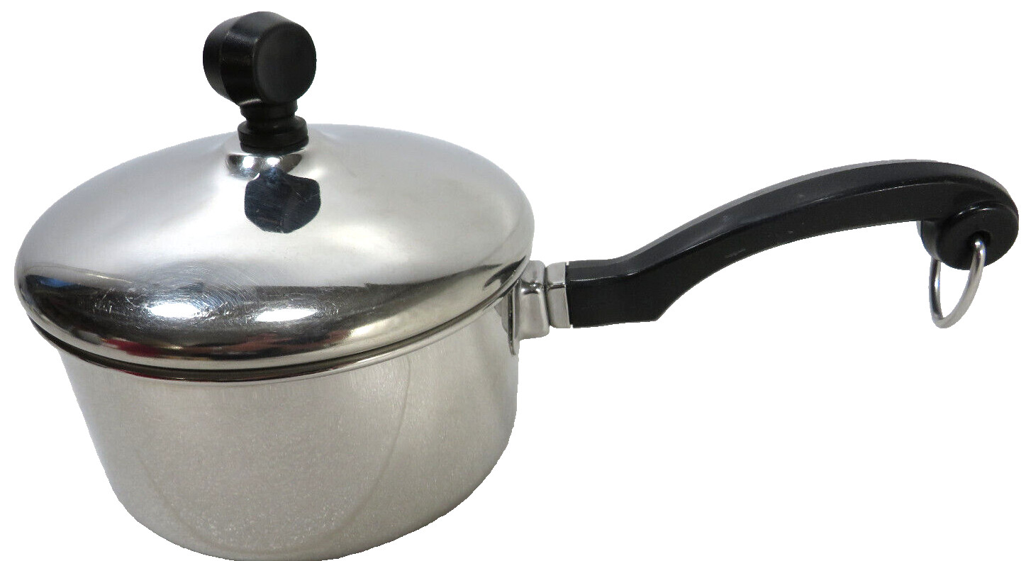 Farberware Stainless Steel Aluminum Clad 1 Qt Saucepan Pot Pan with Lid