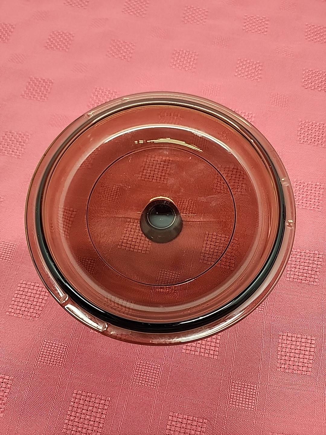 Vintage Pyrex Corning Ware Visions P81C Amber Replacement Glass Lid 6″