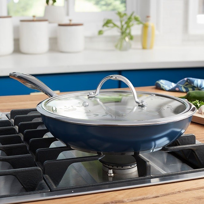 Princess House Heritage® Signature 10″ Navy Skillet 10950