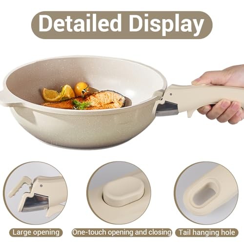 Removable Pan Handle,Anti-scald Detachable Pot Handle for All Cookware Pan &