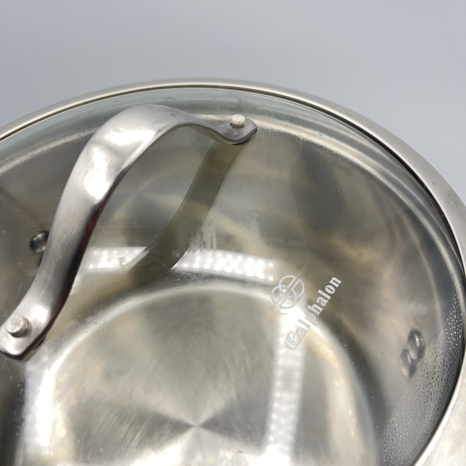 Calphalon 6 Quart Stock Pot 8608 Stainless Steel w/ Glass Lid 10″ 6 Qt Stockpot