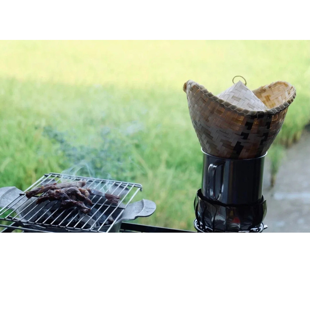 Thai Bamboo Sticky Rice Steamer Pot Set | Handmade Asian Kitchen Tool