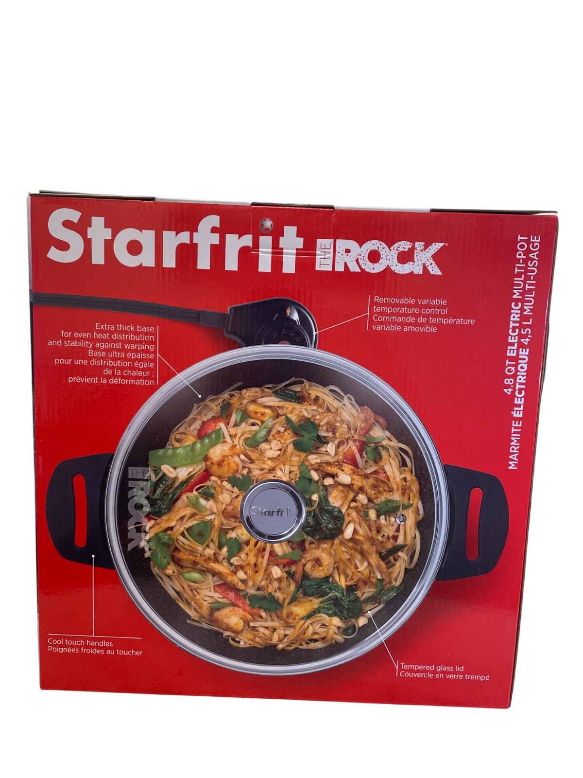 Starfrit The Rock 4.8 Qt Electric Multi-Pot With Tempered Glass Lid SKU 8365