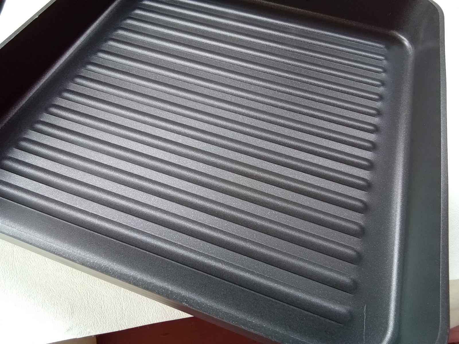 ALL CLAD COOKWARE NON STICK SQUARE GRIDDLE BLACK 11″ BY 11″ NEW NO BOX EXCELLENT
