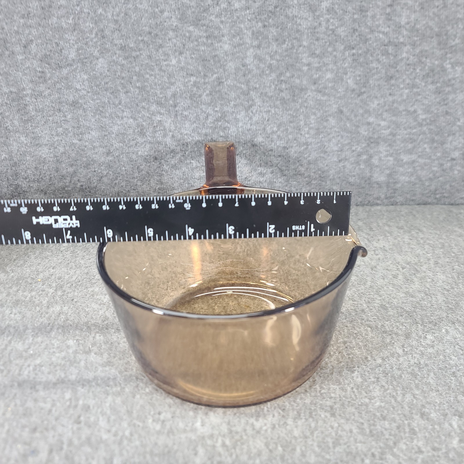 VTG Visions Corning Amber Glass 1L Saucepan Pot w/ V-1-C Pyrex Lid USA Made