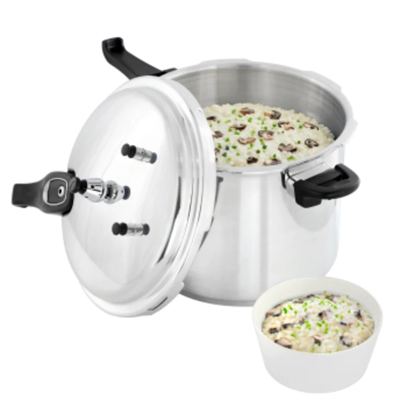 Megachef 9.5 Quart Induction And Stovetop Pressure Cooker With Steamer
