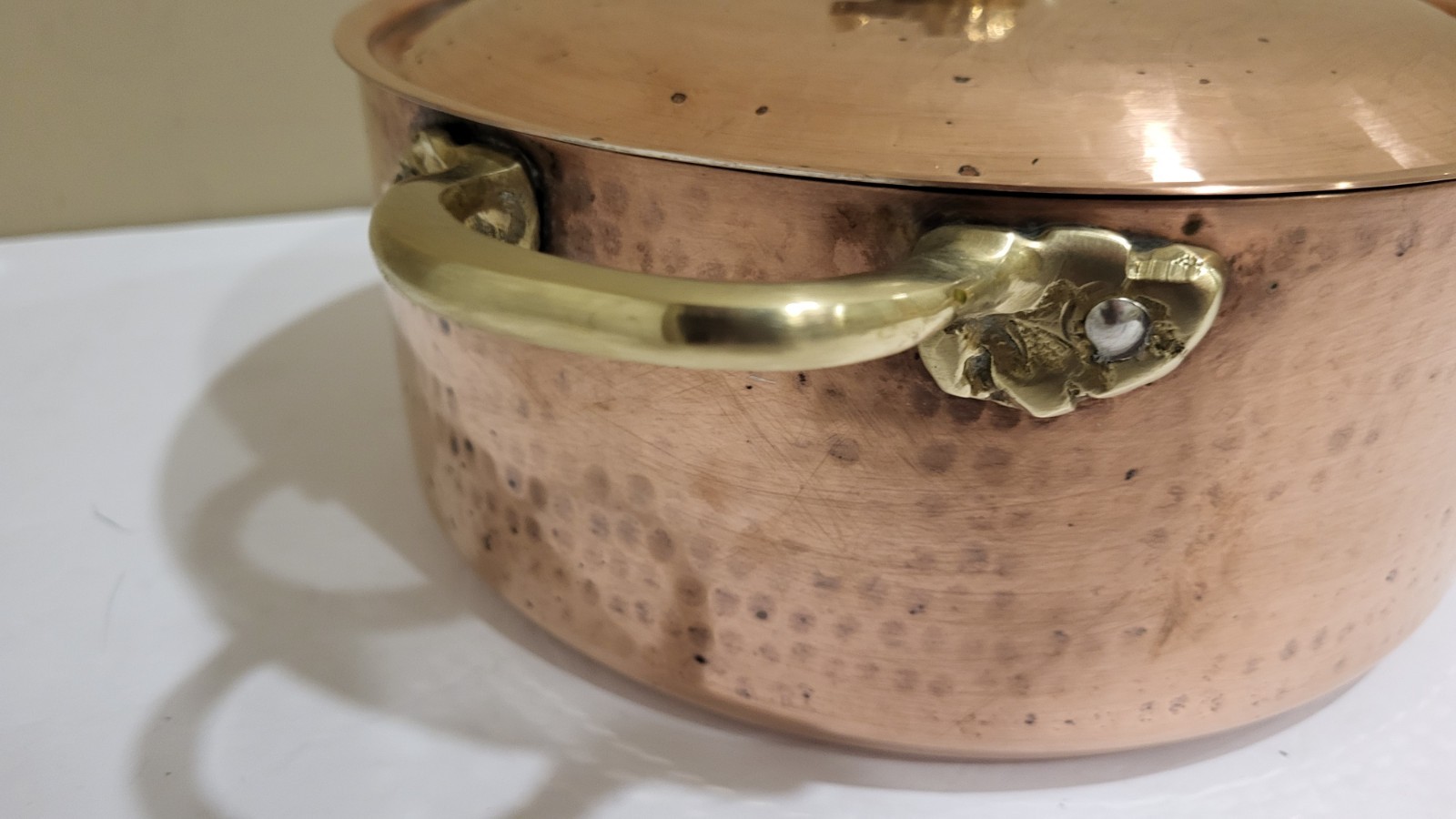 COPPER SOLID STOCK POT HAMMERED W/LID ANATOLIACRAFT’s