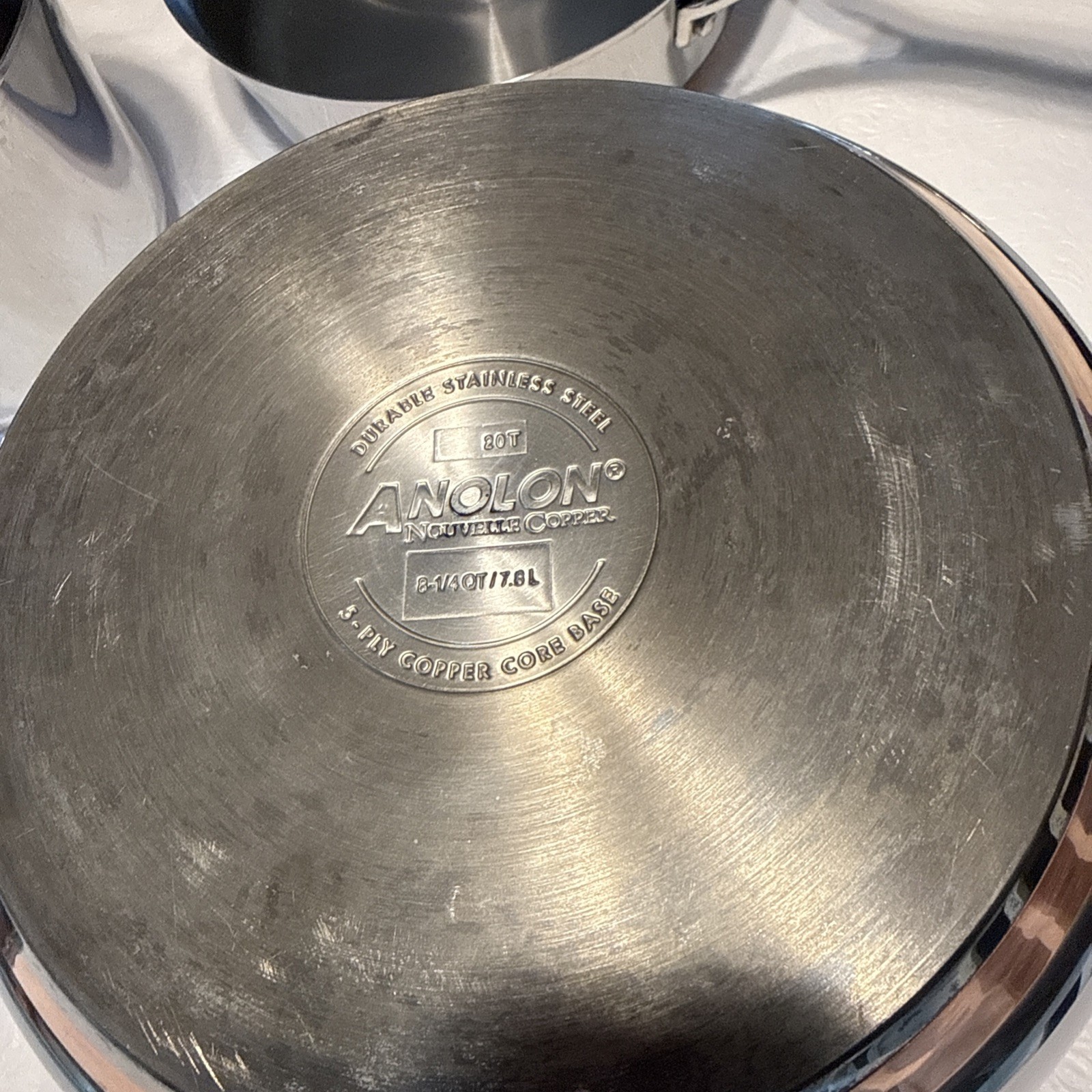Anolon Nouvelle Copper Stainless Steel 3-Ply Copper Core Base Cookware 6 Pieces