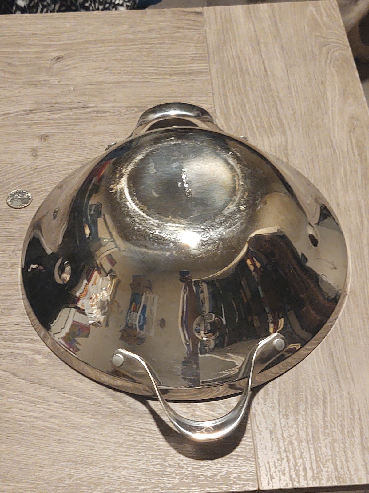 Calphalon Stainless Steel Double Boiler Insert # 104, 11.25″ Across Bowl Wok Pot