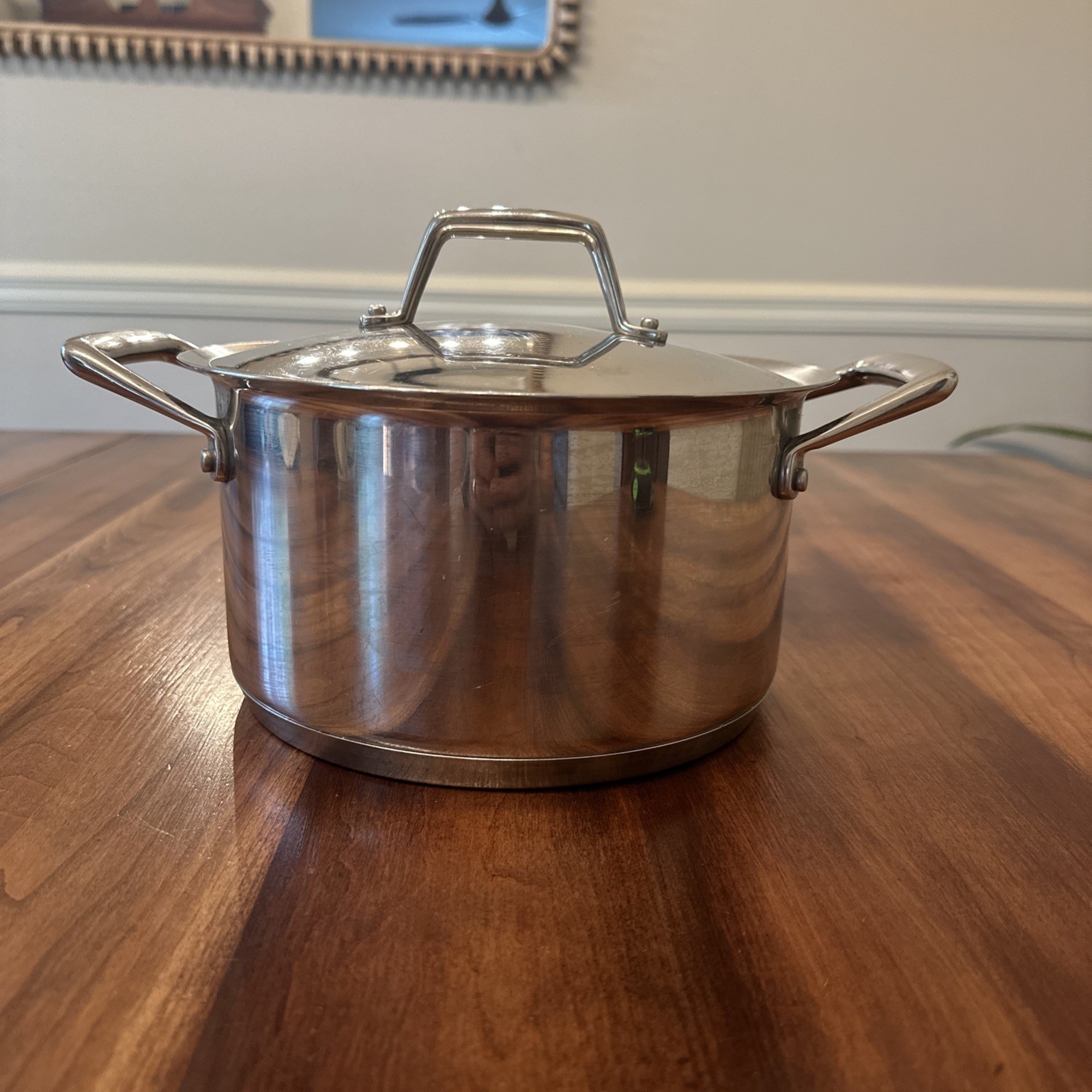 TRAMONTINA 18/10 Stainless Steel STOCK POT w/ Lid 20cm Made In Brazil