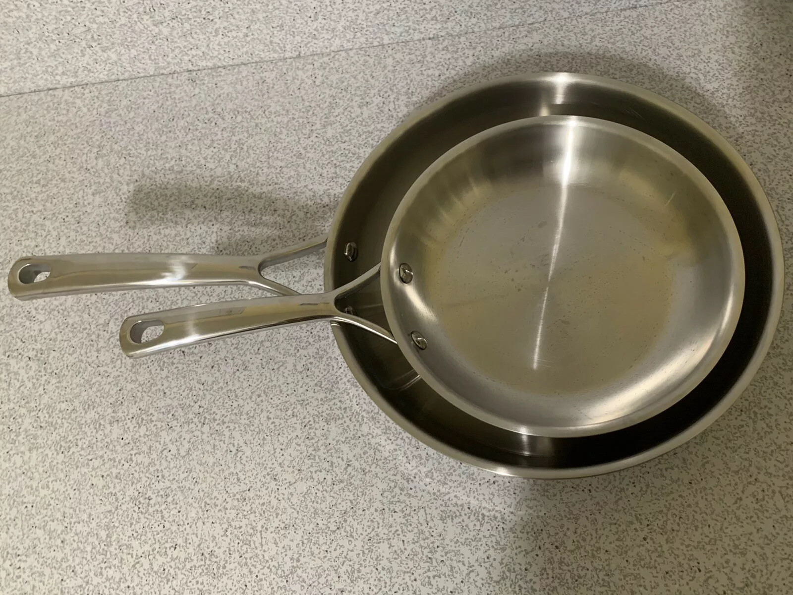 Sur La Table Classic 5-Ply Stainless Steel 2-Piece Skillet Set, 8″ & 10″