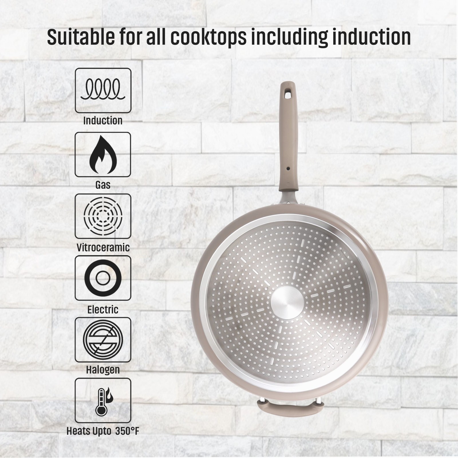 4.7QT Jumbo Cooker W/ Lid Heavy Gauge Ceramic