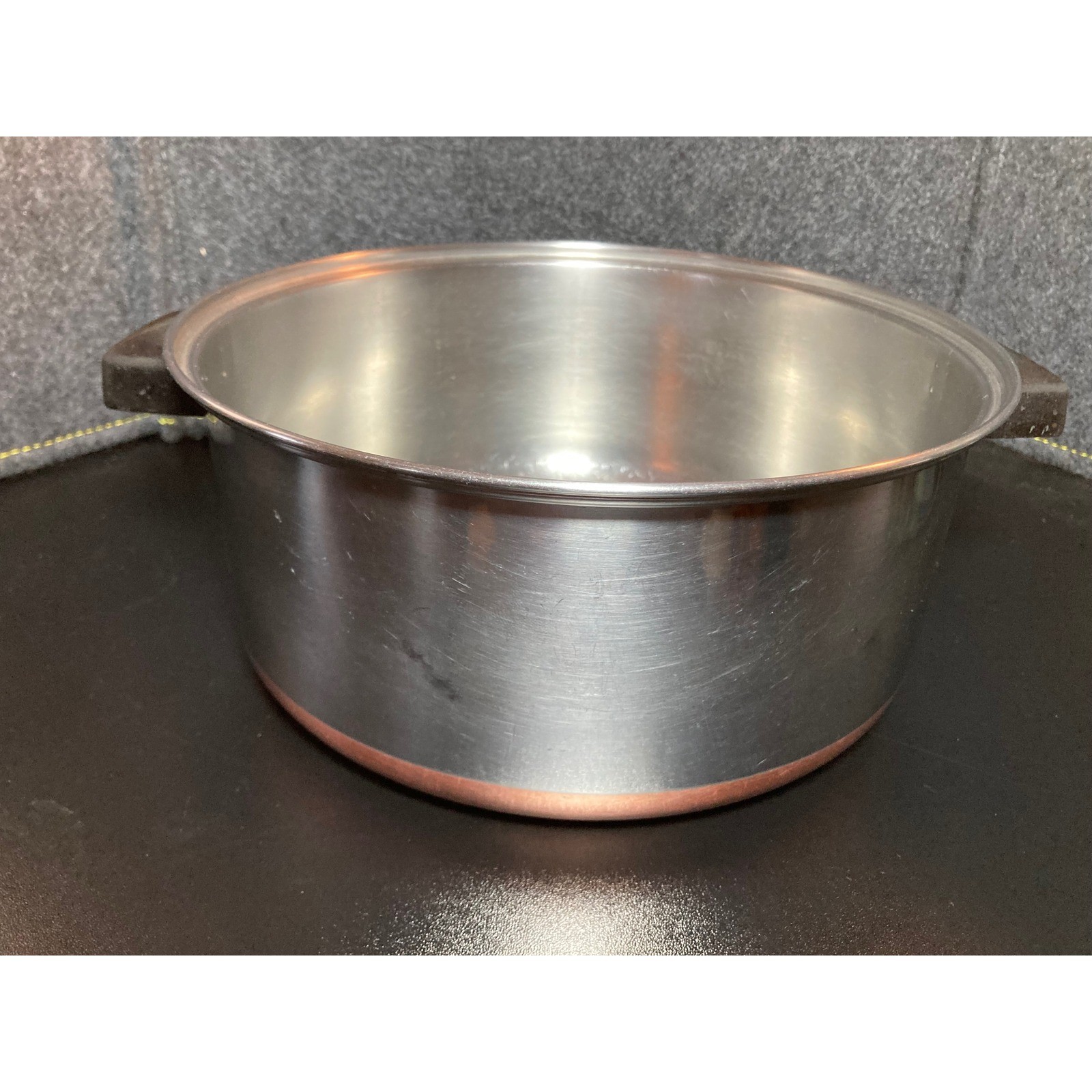 Vintage Ekcoware Stainless Steel Stockpot Thick Copper Bottom Made in USA 4.5 QT
