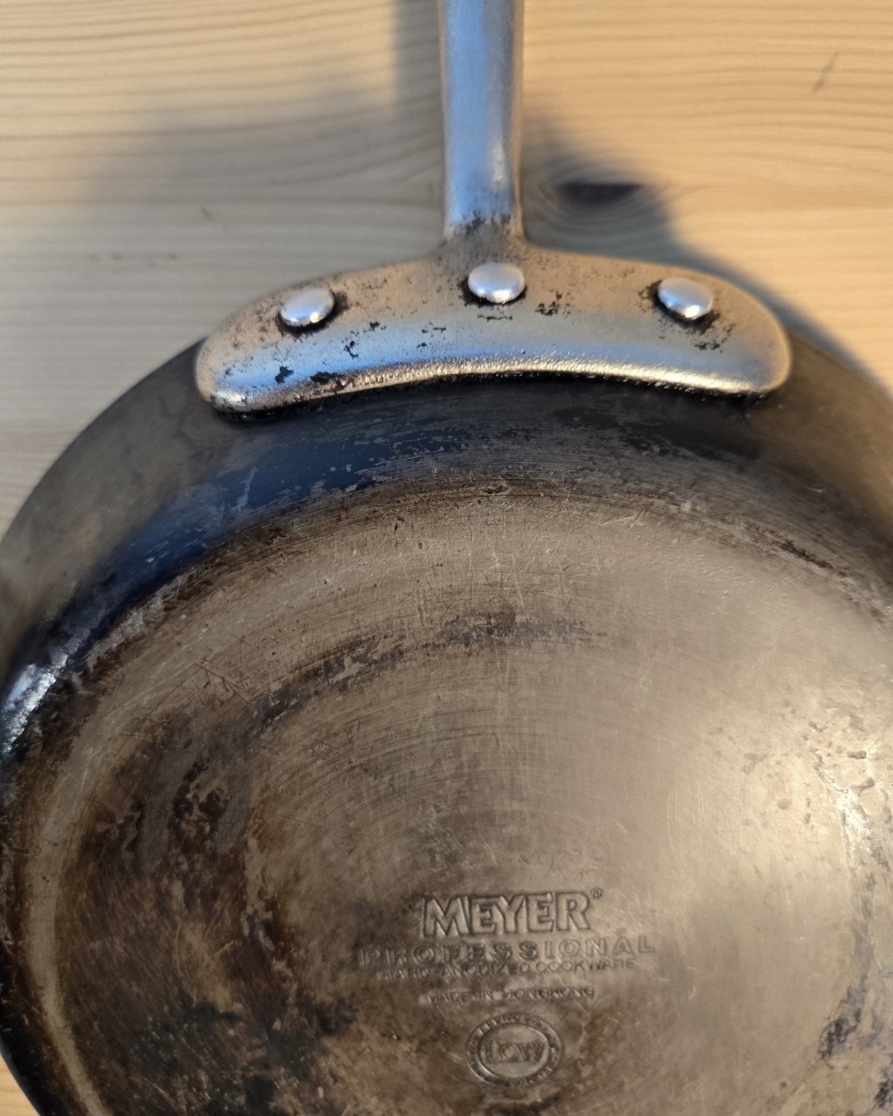 Lot 2 Vintage Meyer Professional Hard-Anodized Pan Commercial Cookware Hong Kong