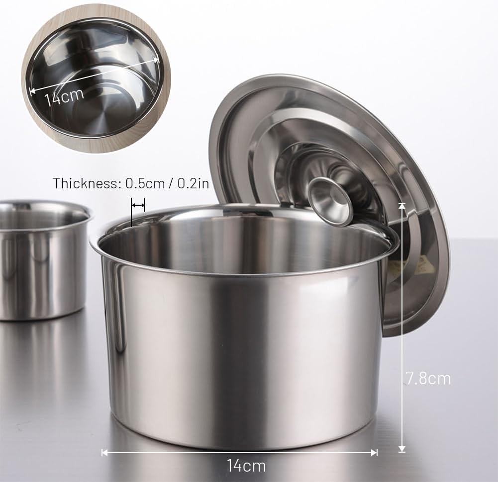 Stock Pot with Lid, Stainless Steel Heavy Duty Induction Cooking Pot