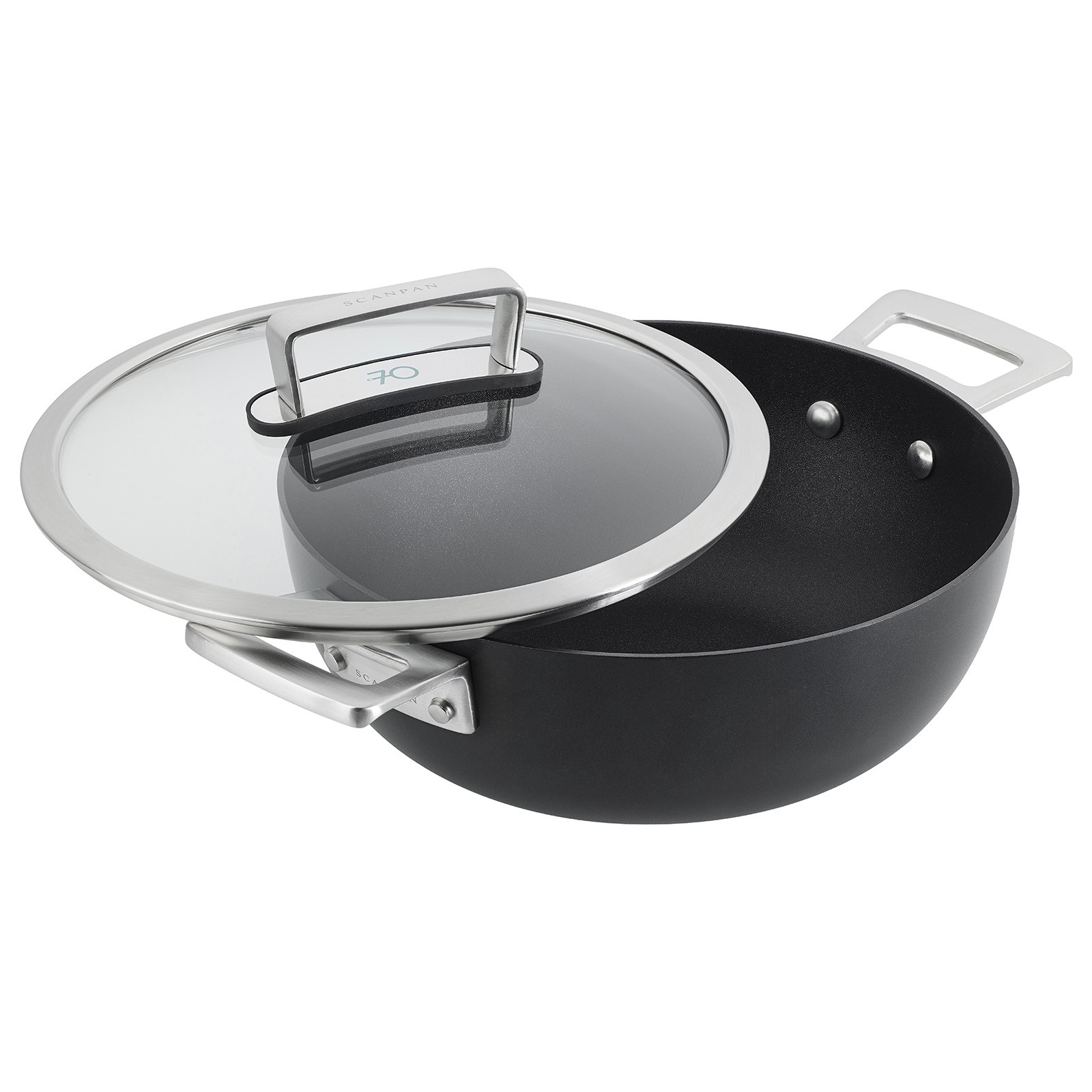 Scanpan 70th Anniversary 3 Piece Cookware Set with Braiser & 10.25-Inch Skillet