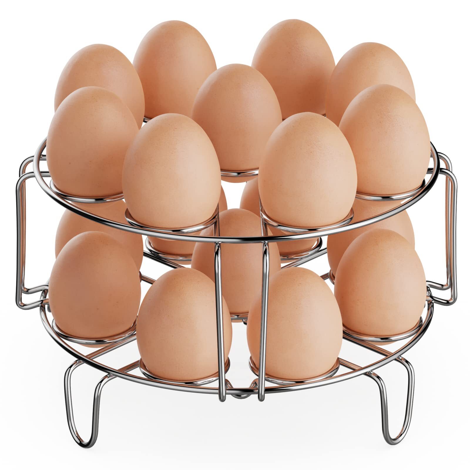 Egg Steamer Rack – Trivet for 6, 8 Quart Pressure Cooker, Cooks 18 Eggs, 2 Packs