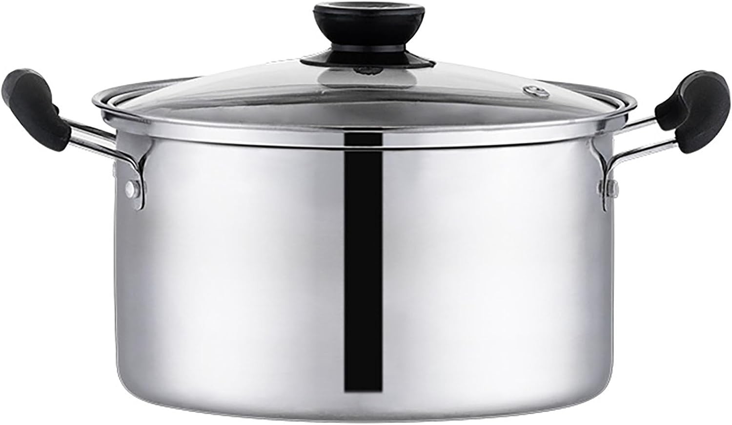 Thickened Stainless Steel Saucepan, 1.6 Quart Double Handle Milk and Soup Pot