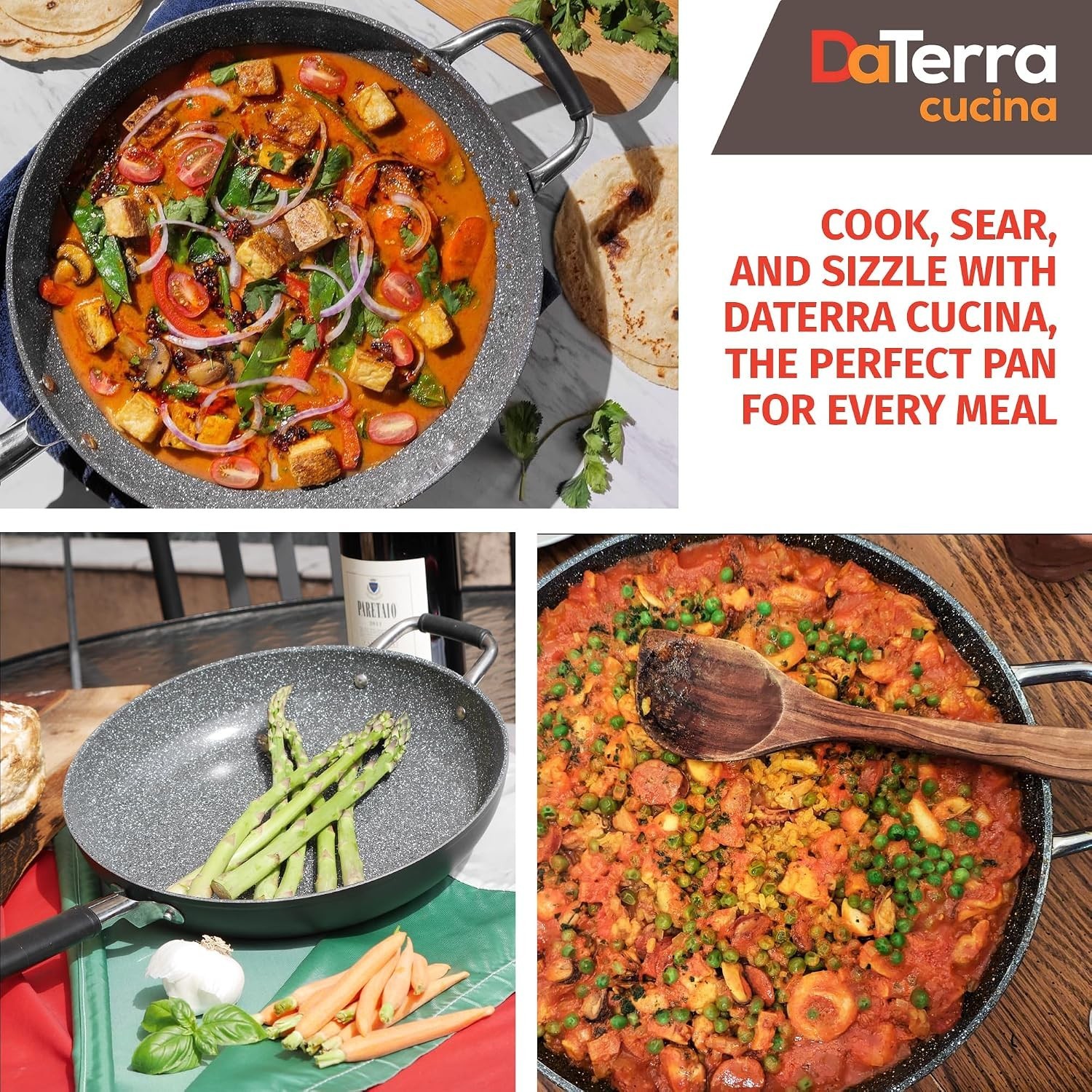 13″ Non-stick Ceramic Frying Pan – Large Nonstick Frying Pan for Cooking – In…