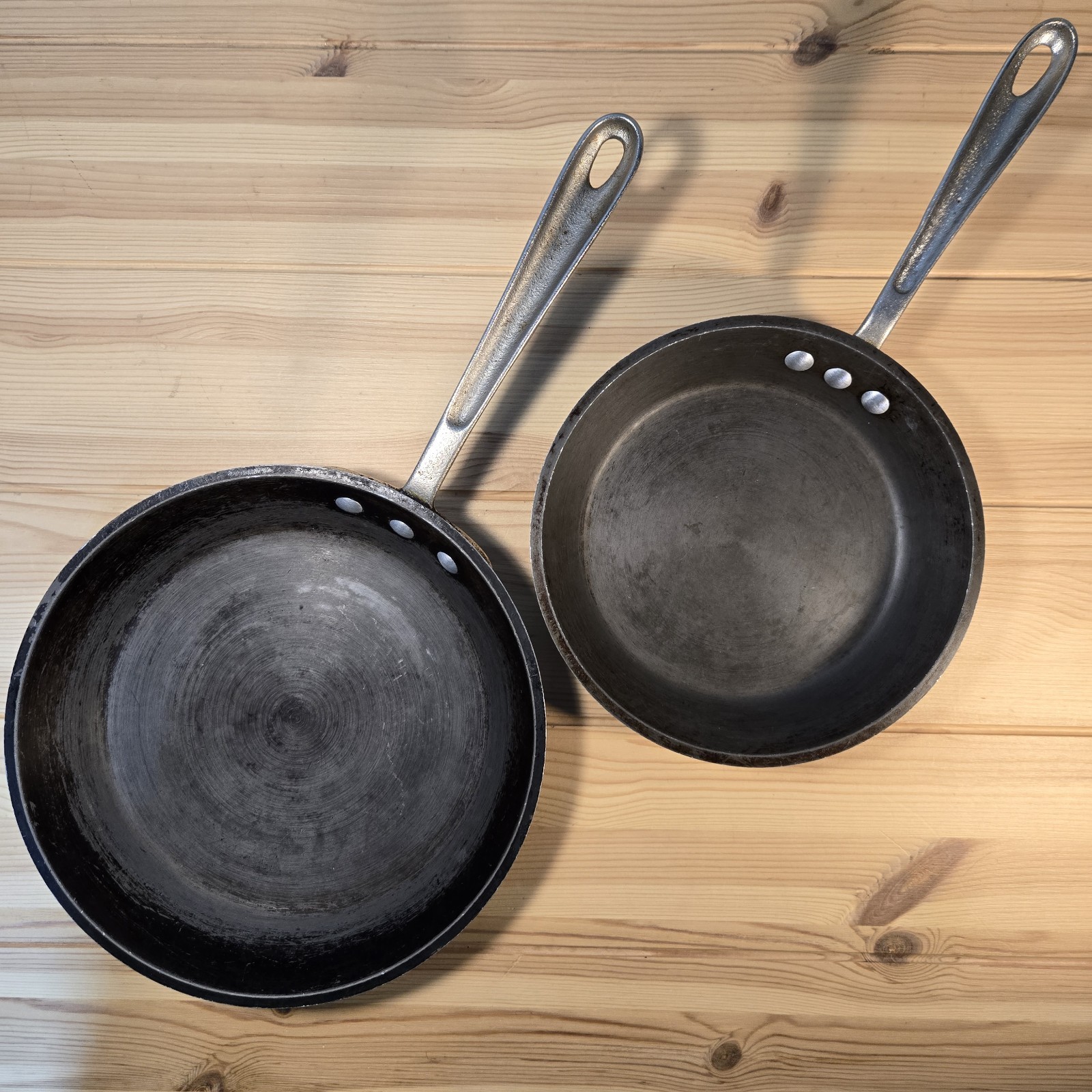 Lot 2 Vintage Meyer Professional Hard-Anodized Pan Commercial Cookware Hong Kong