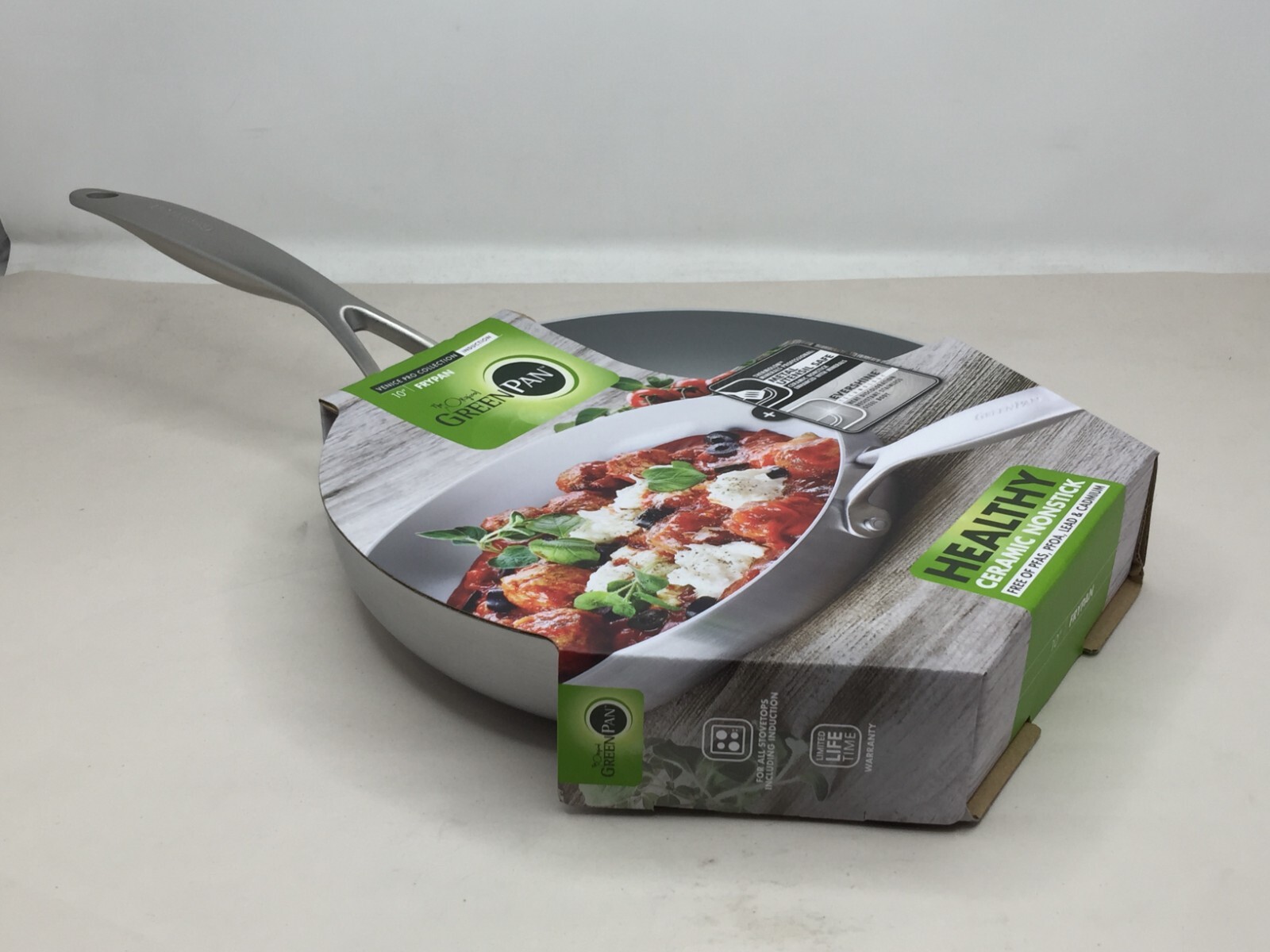GreenPan Venice Pro Tri-Ply Stainless Steel Ceramic Nonstick 10″ Frying Pan