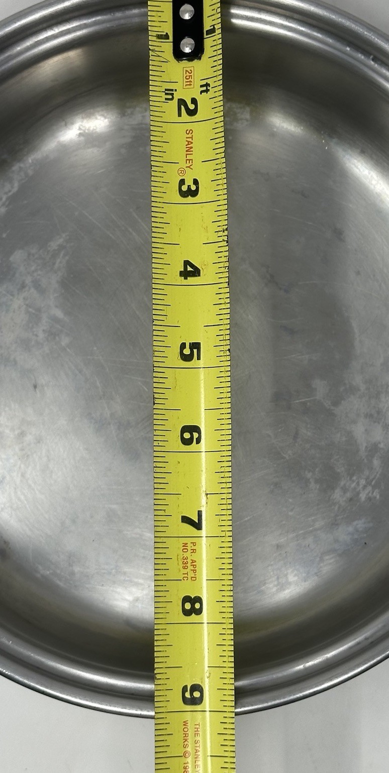 Saladmaster 18-8 Tri Clad Stainless Steel 9″ Gourmet Saucepan Stock Pot Vapo Lid