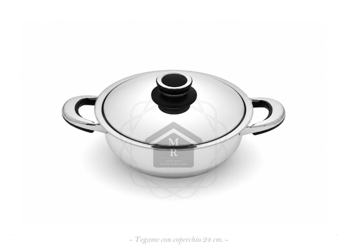 Saturn 18/10 Stainless Steel Induction O. Prandelli Dome Pan with Lid